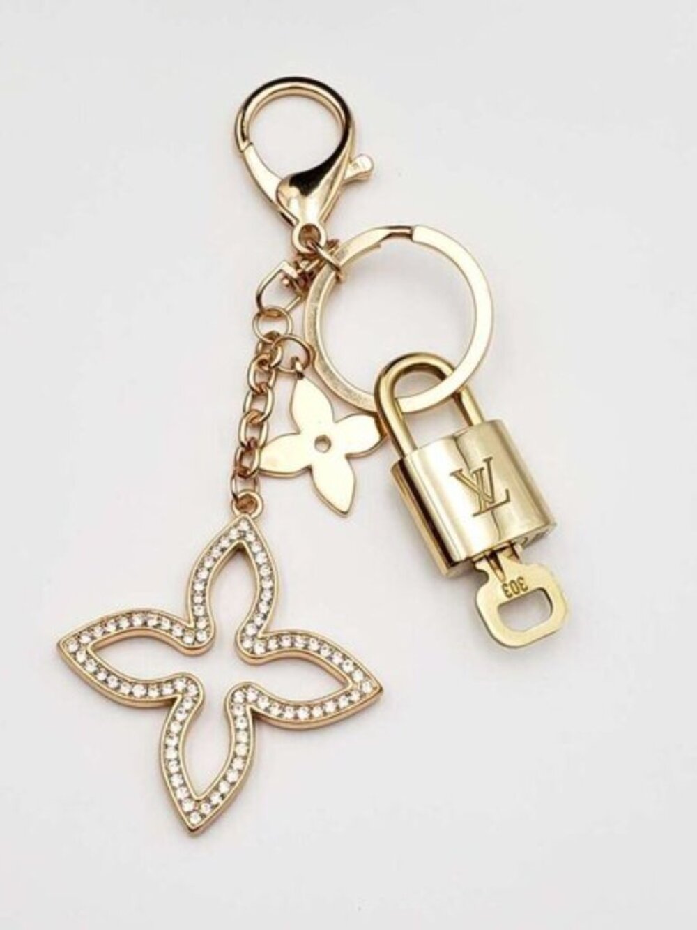 Louis Vuitton | Accessories | Louis Vuitton Gold Padlock Key Set ...